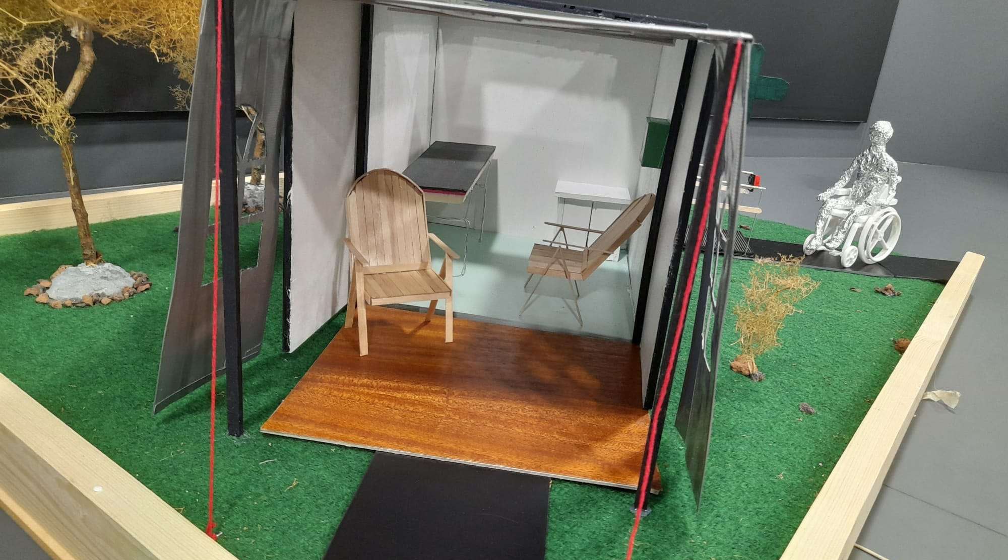 Second concept: a rest and lounge unit